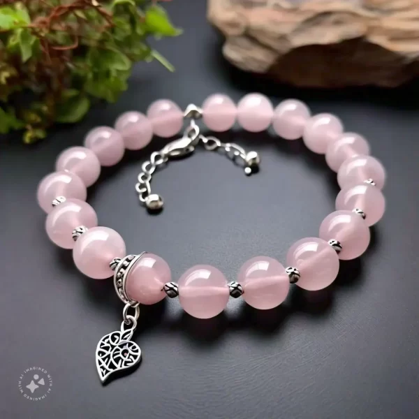 Pulsera de cuarzo rosado